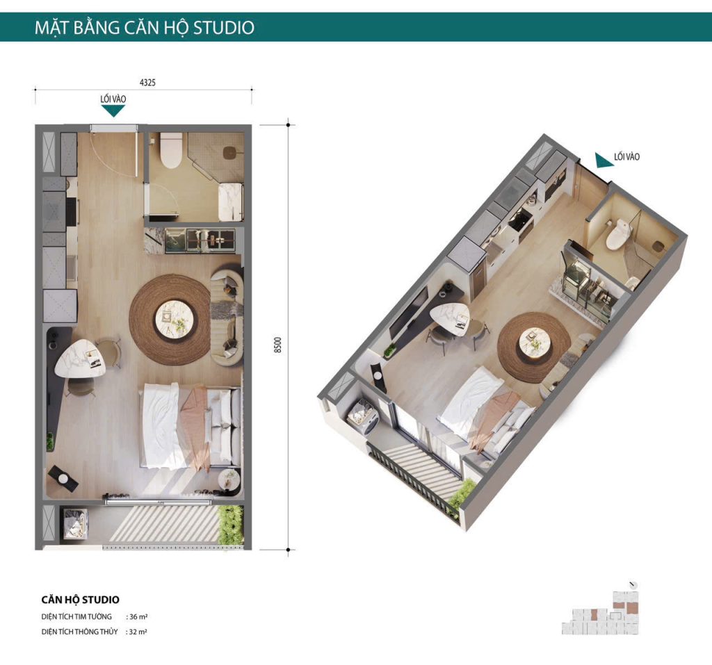 Mặt bằng Studio