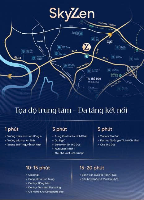Vị trí dự án picity sky zen